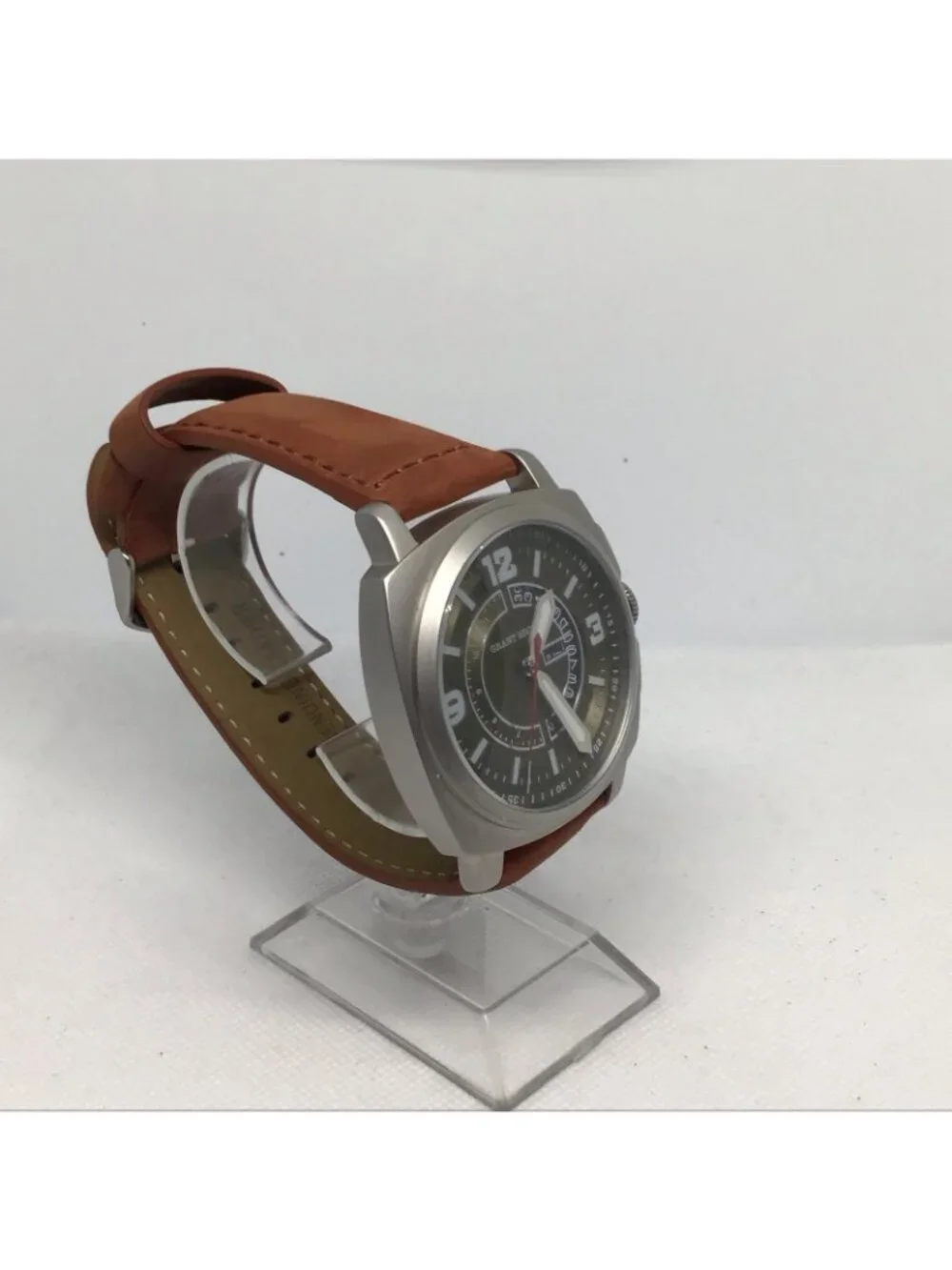 Grant Brown GB9414E Men's 45mm Stainless Steel Date Quartz Watch Clean Design